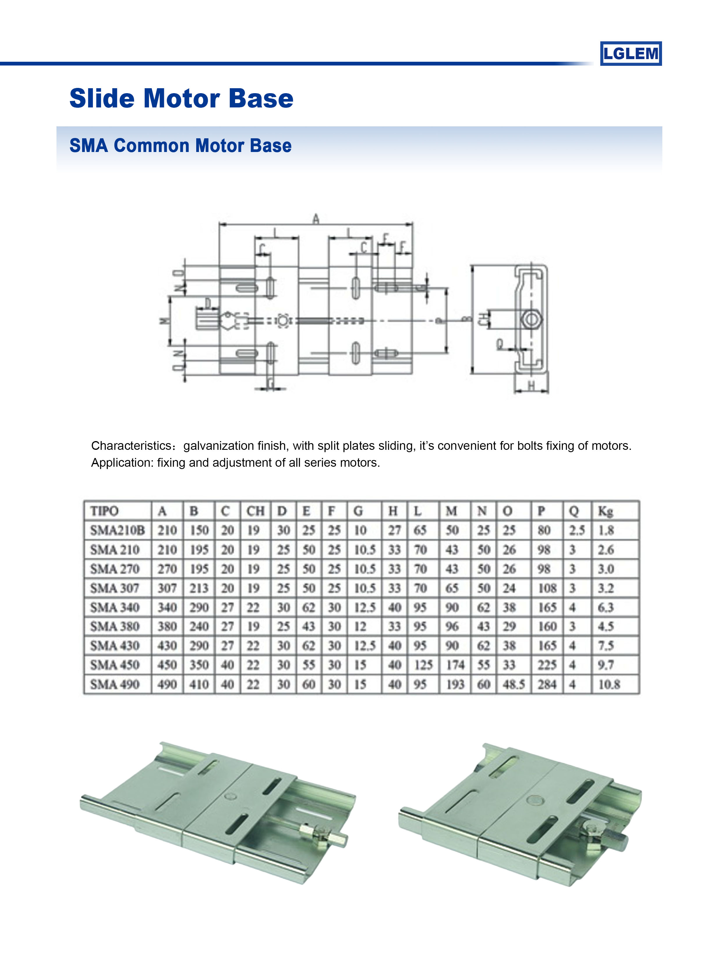 SMA Common Motor Base