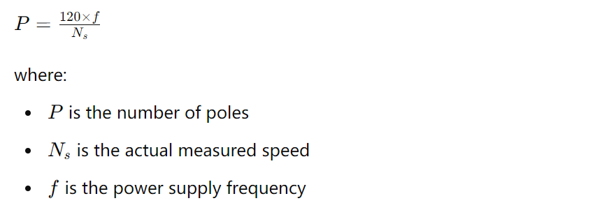 How can you determine the number of poles in a motor based on its speed?cid=5