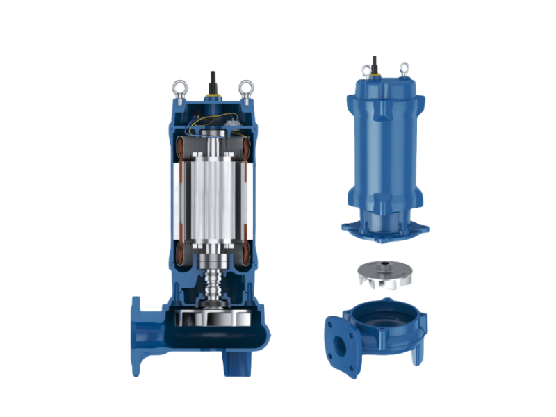 U series high throughput sewage and waste submersible electric pump